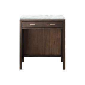 Base with Sink Top Mid Century Acacia Dark Finish Vanities