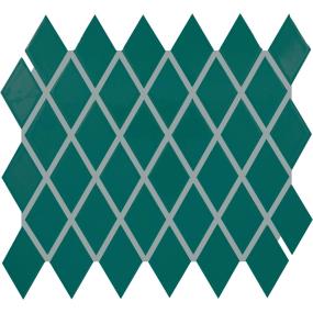 Mosaic Peacock Glossy Green Tile