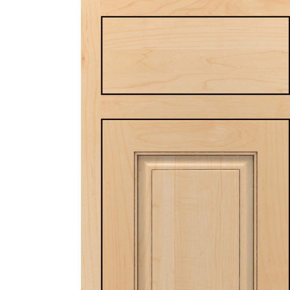 Inset Natural Toasted Almond Penned Glaze - Stain Inset Cabinets