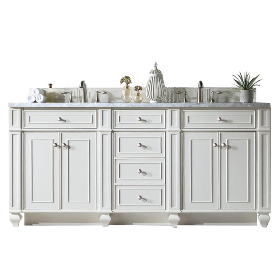 Base with Sink Top Bright White White Vanities