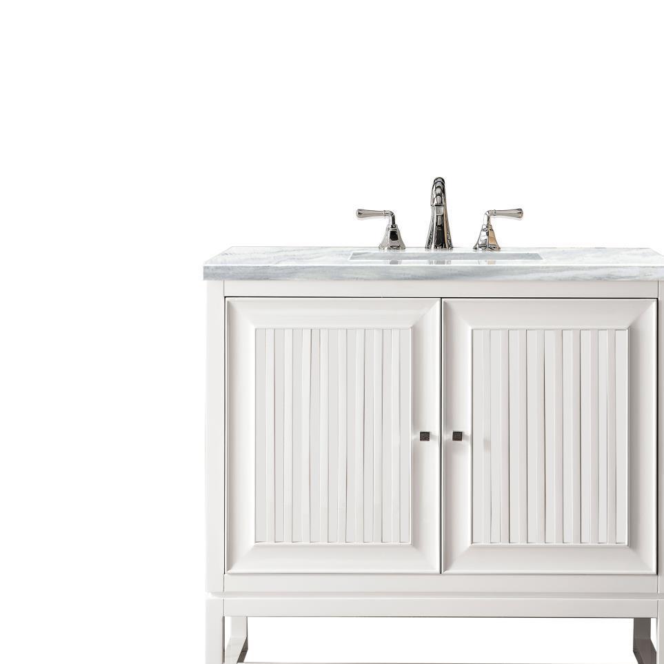 Base with Sink Top Glossy White White Vanities