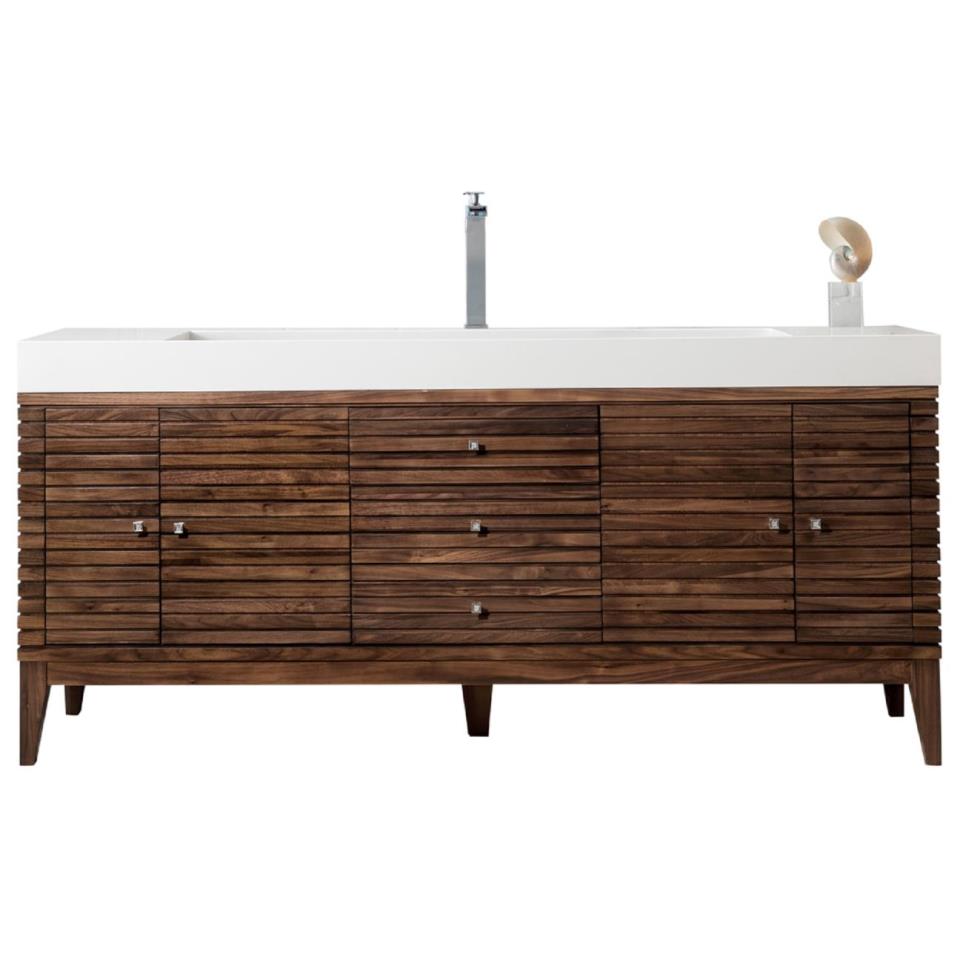 Base with Sink Top Whitewashed Walnut Light Finish Vanities