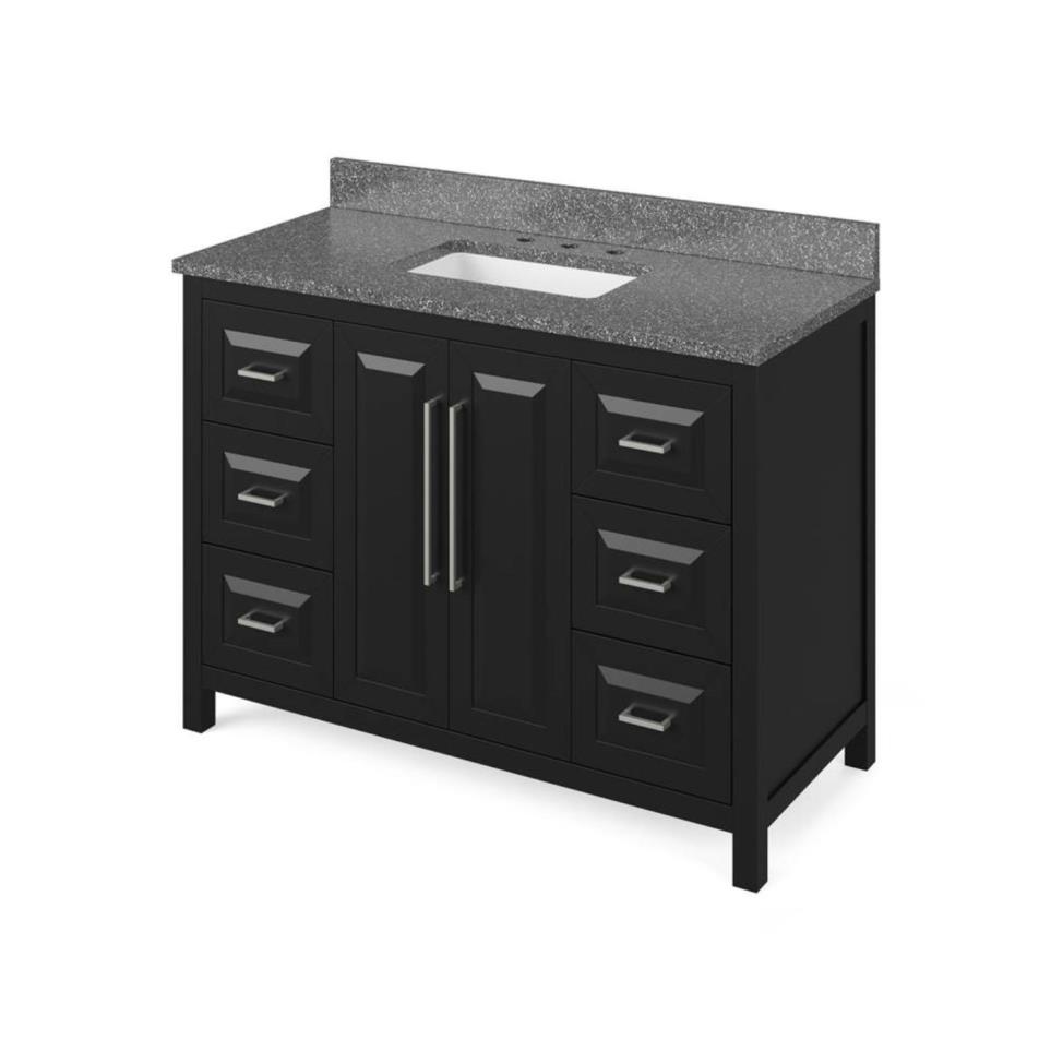 Base with Sink Top Black Grey / Black Vanities