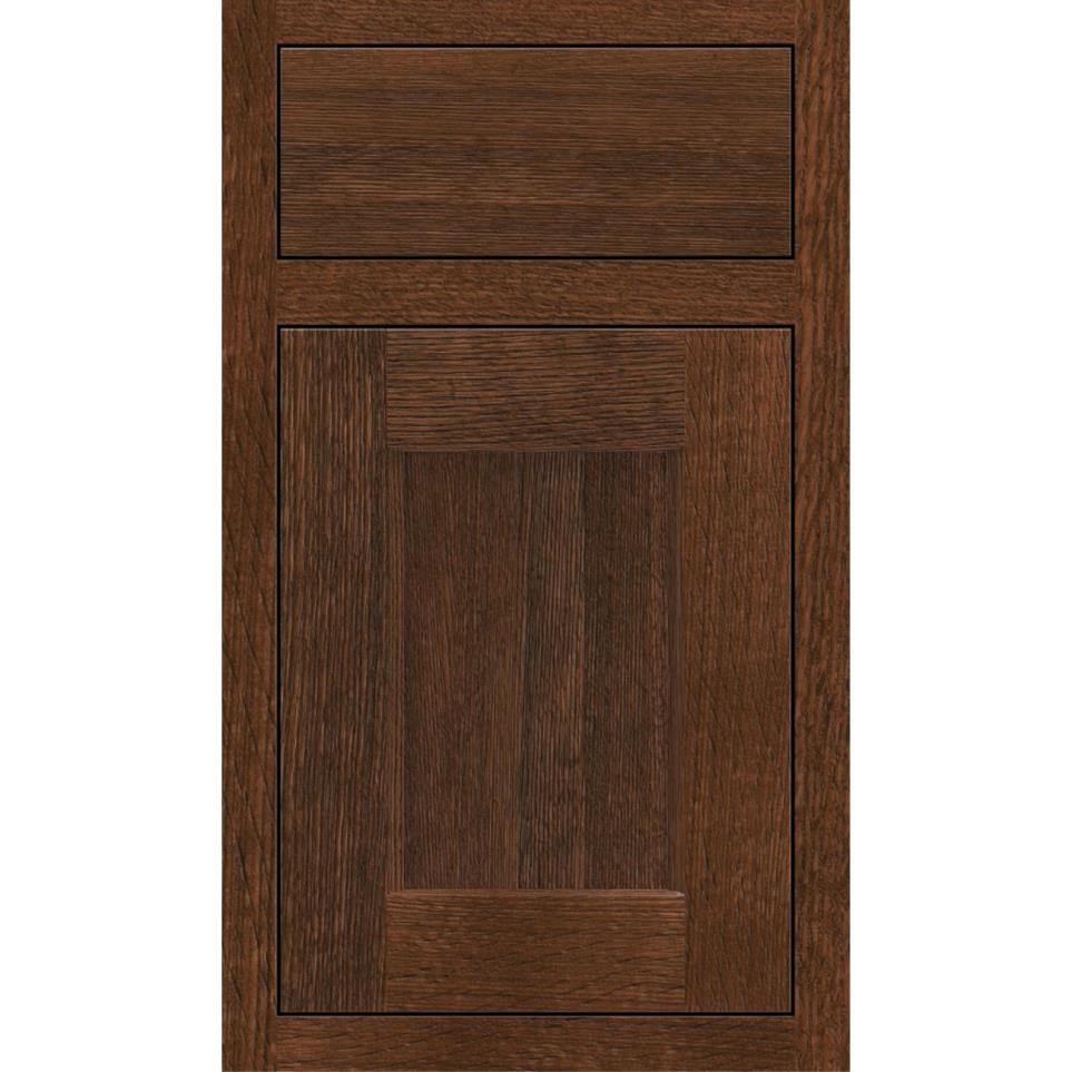 Square Sepia Dark Finish Square Cabinets