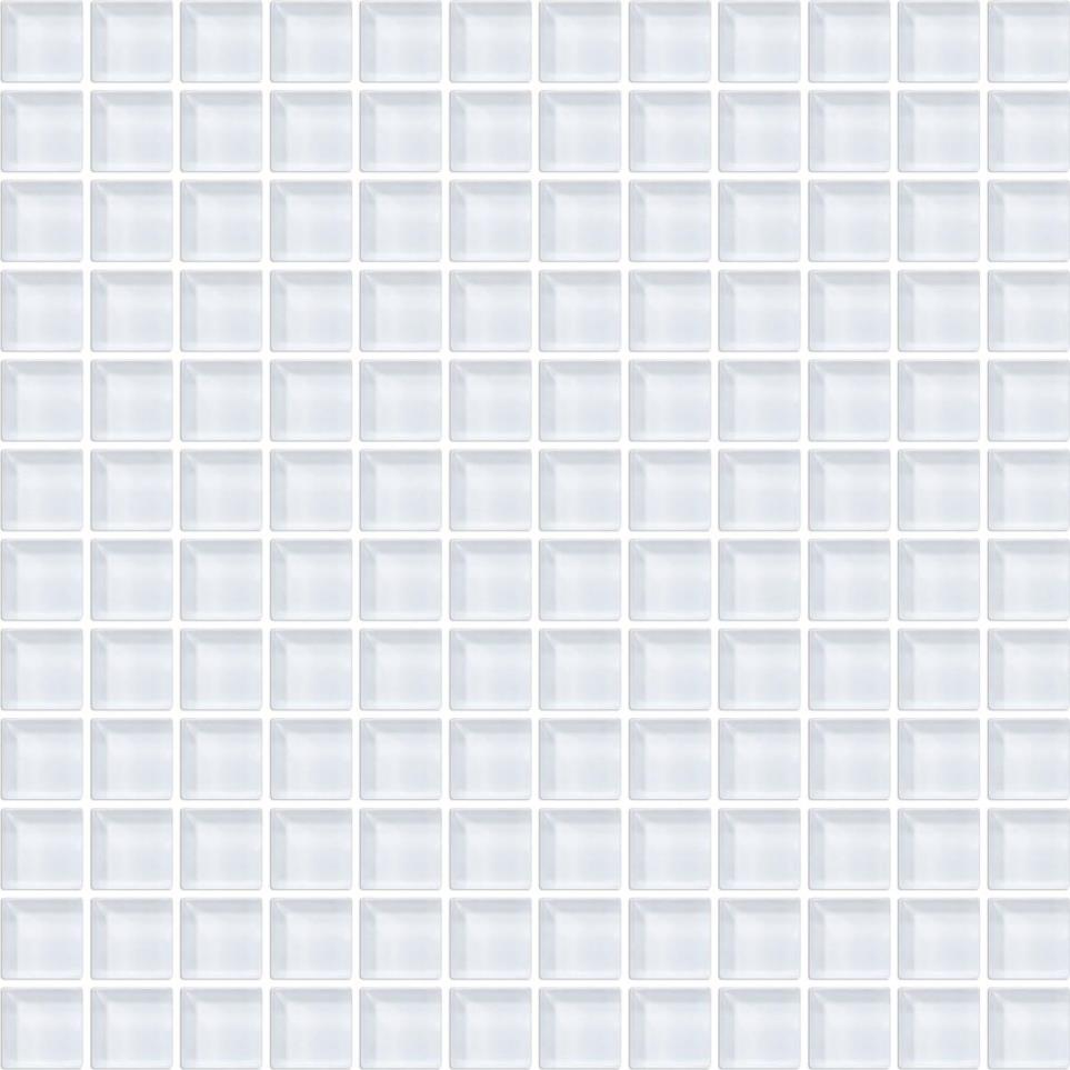 Mosaic Ice White Glass White Tile