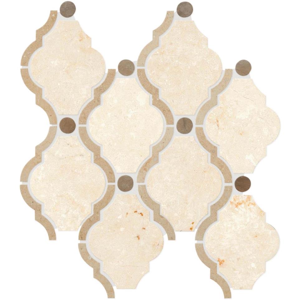 Mosaic Latte Blend Polished Beige/Tan Tile