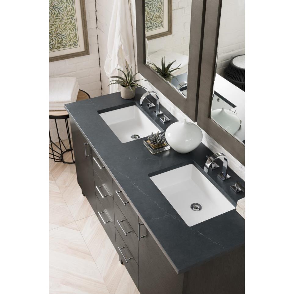Base with Sink Top Silver Oak Medium Finish Vanities