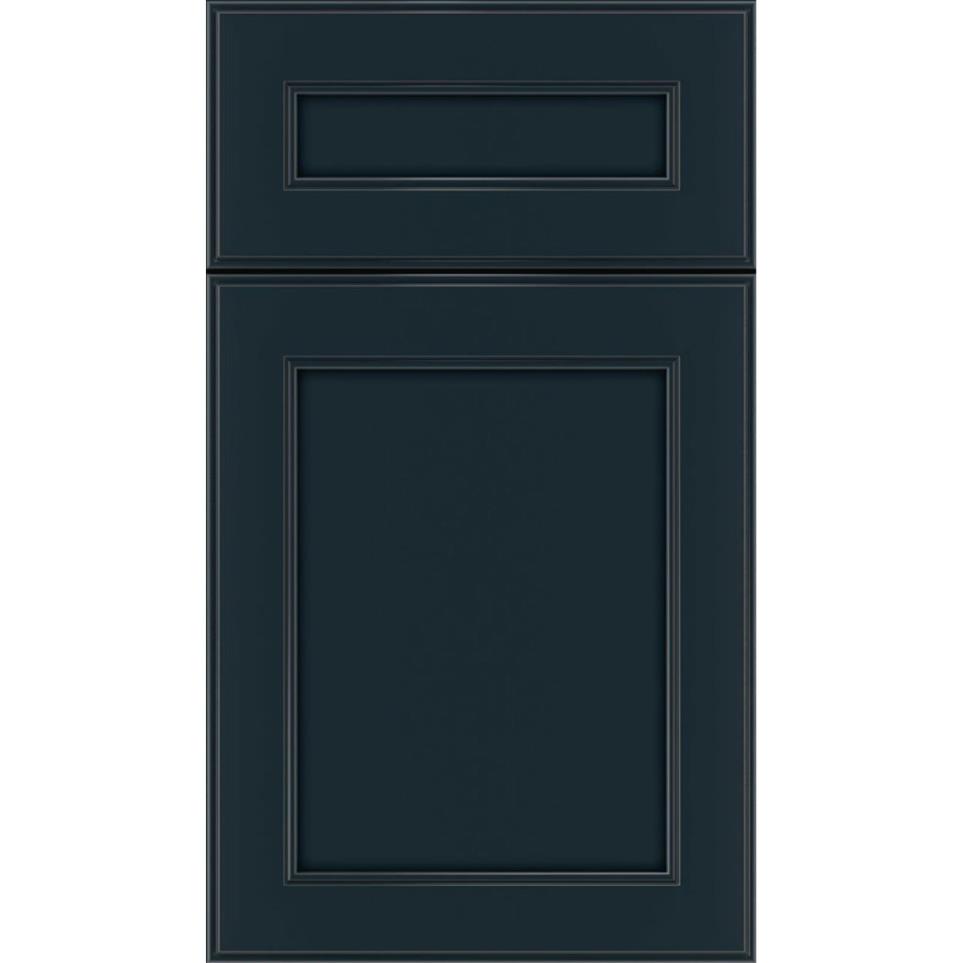 Square Gunmetal Blue Dark Finish Square Cabinets