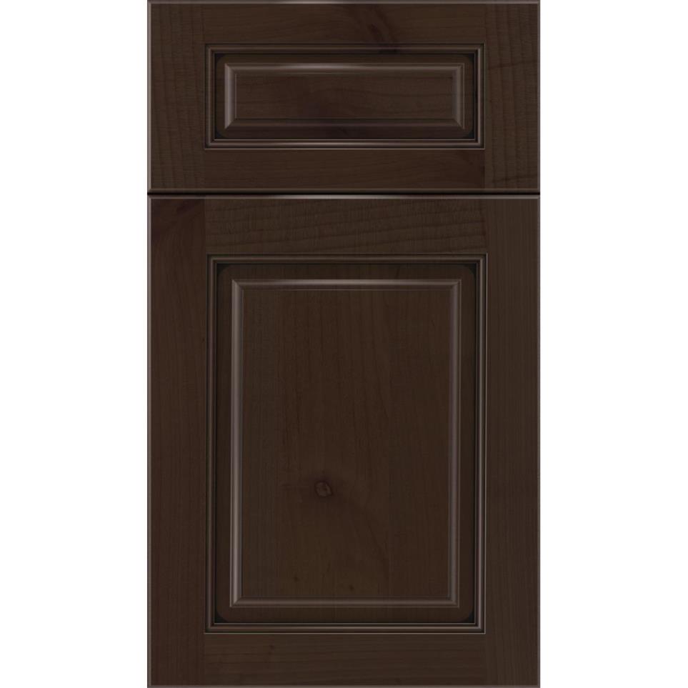 Square Cappuccino Black Glaze Glaze - Stain Square Cabinets