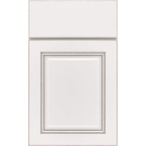 Square White With Toasted Almond Detail Glaze - Paint Square Cabinets