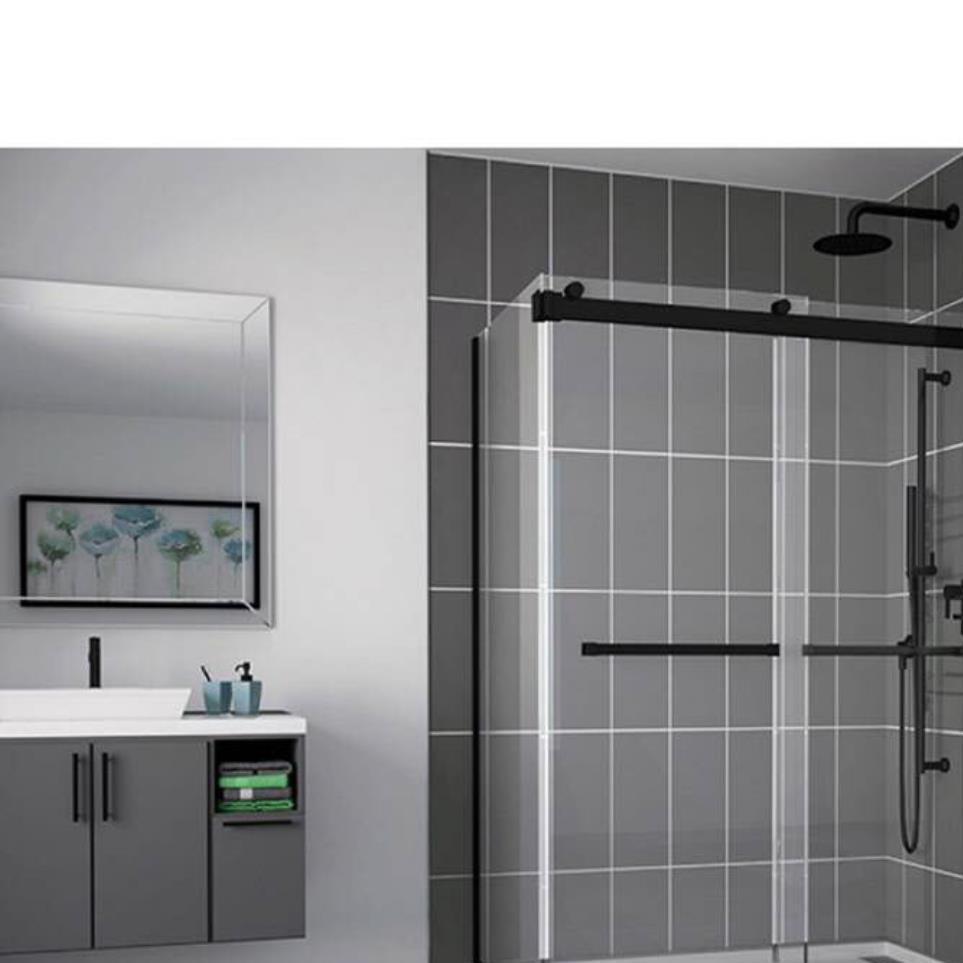 Door Matte Black Black Showers