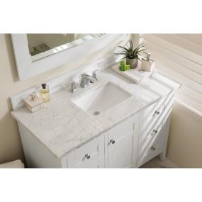 Base with Sink Top Bright  White White Vanities