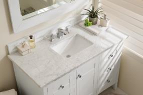 Base with Sink Top Bright  White  Vanities