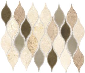 Mosaic Lumia Leaf Beige Polished Beige/Tan Tile
