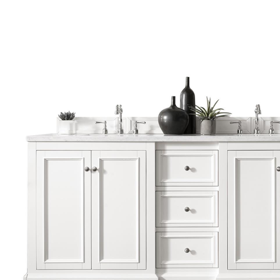 Base with Sink Top Bright White White Vanities