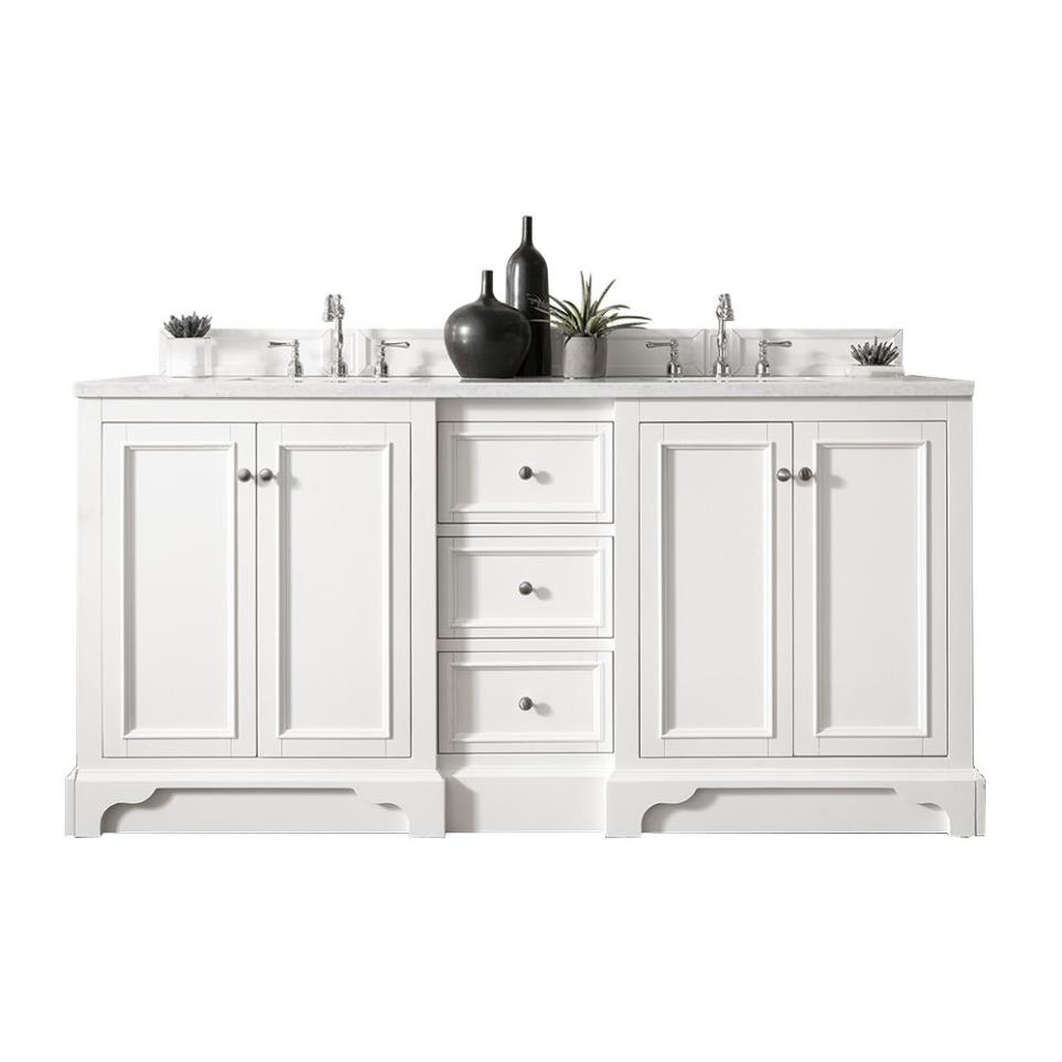 Base with Sink Top Bright White White Vanities
