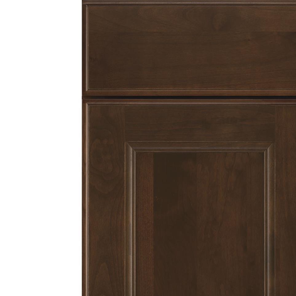 Square Sepia Dark Finish Square Cabinets