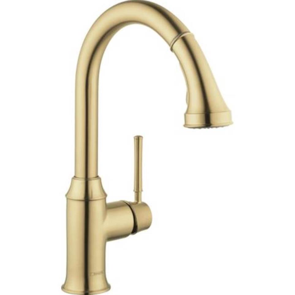 Kitchen Brushed Gold Optic Brass / Gold Faucets