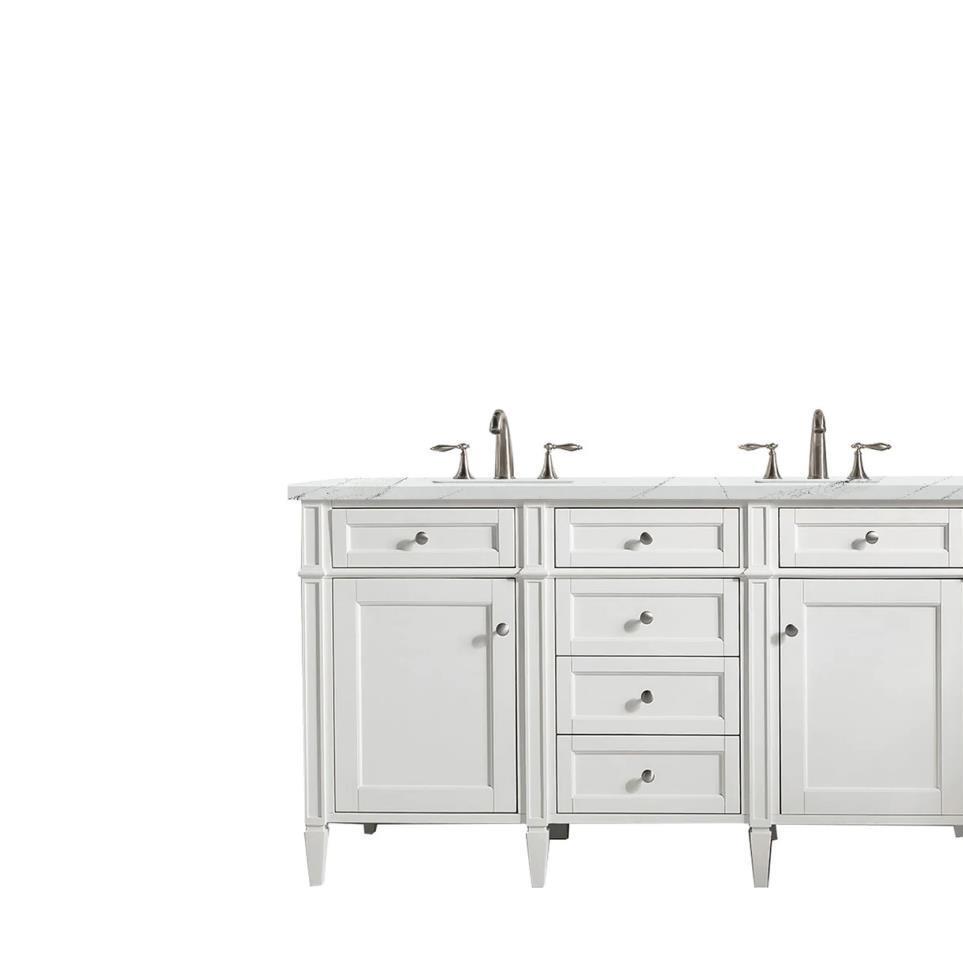 Base with Sink Top Bright White White Vanities