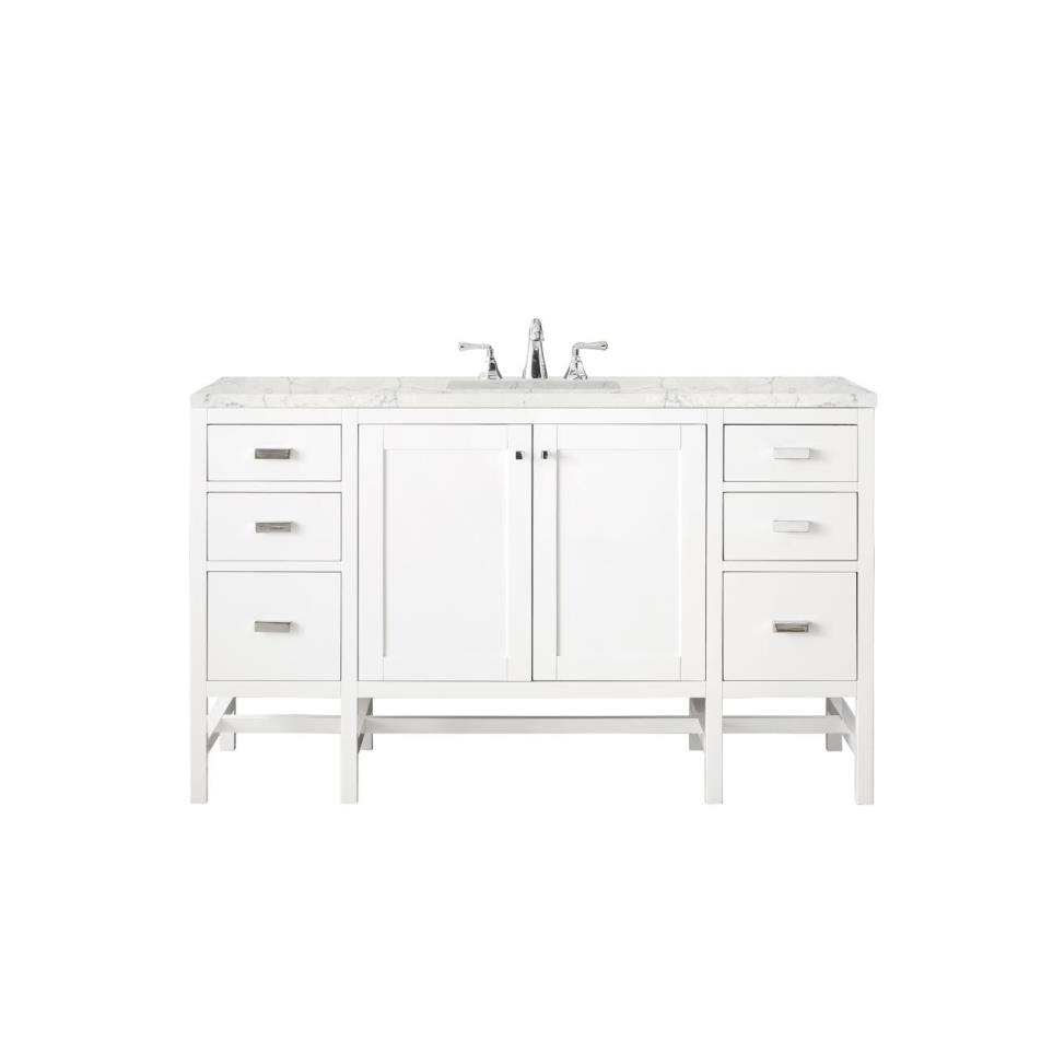 Base with Sink Top Glossy White White Vanities