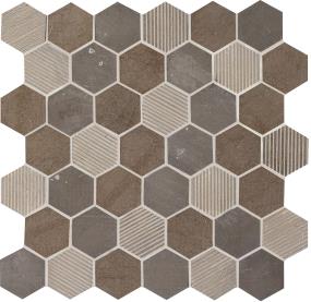 Mosaic Sormonne Brun Mix Brown Tile