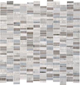 Mosaic Chenille White/Silver Screen Mix Gray Tile