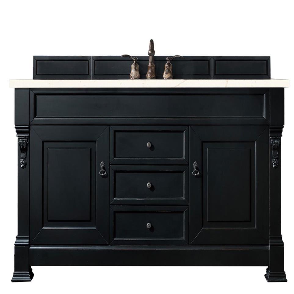 Base with Sink Top Antique Black Grey / Black Vanities