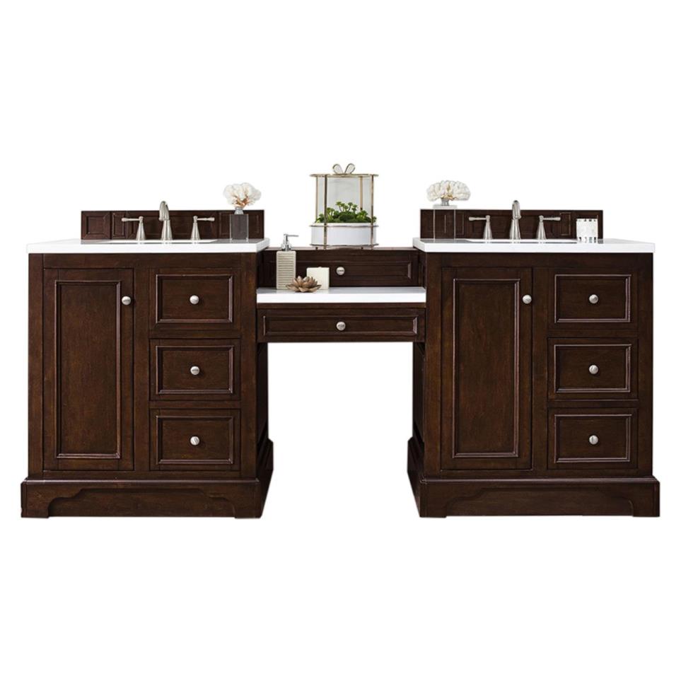 Base with Sink Top Burnished Mahogany Dark Finish Vanities