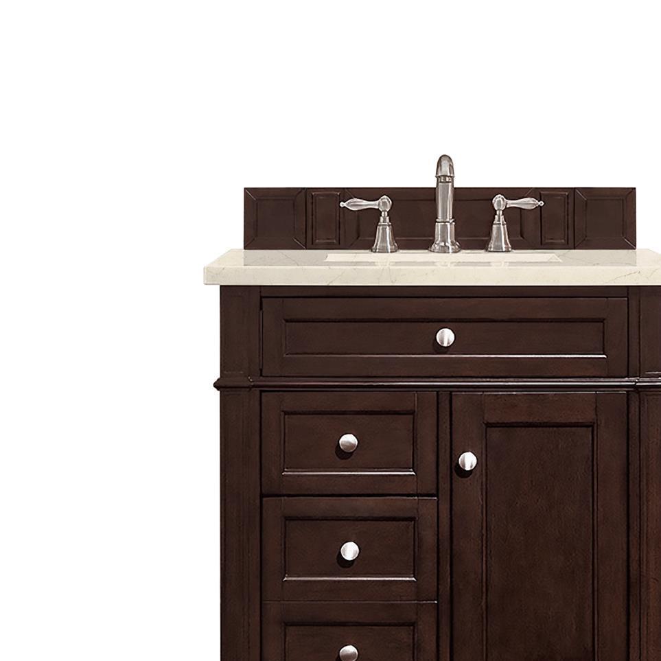 Base with Sink Top Burnished Mahogany Dark Finish Vanities