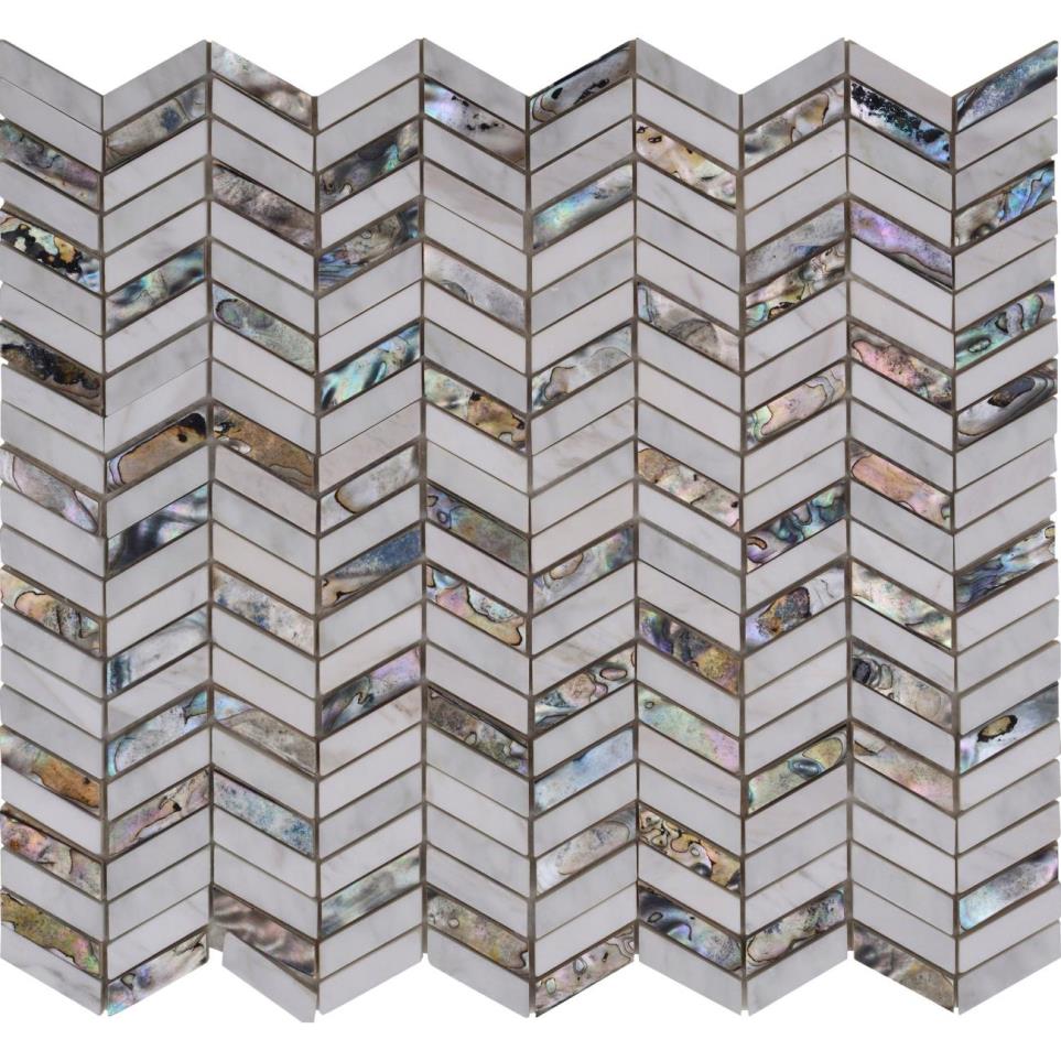 Mosaic White Sand Gray Tile