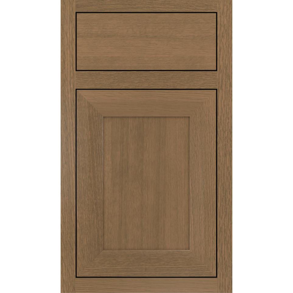 Square Gunny Medium Finish Square Cabinets