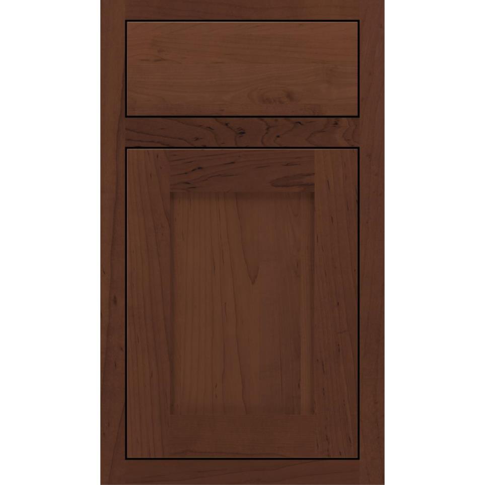 Square Sepia Dark Finish Square Cabinets