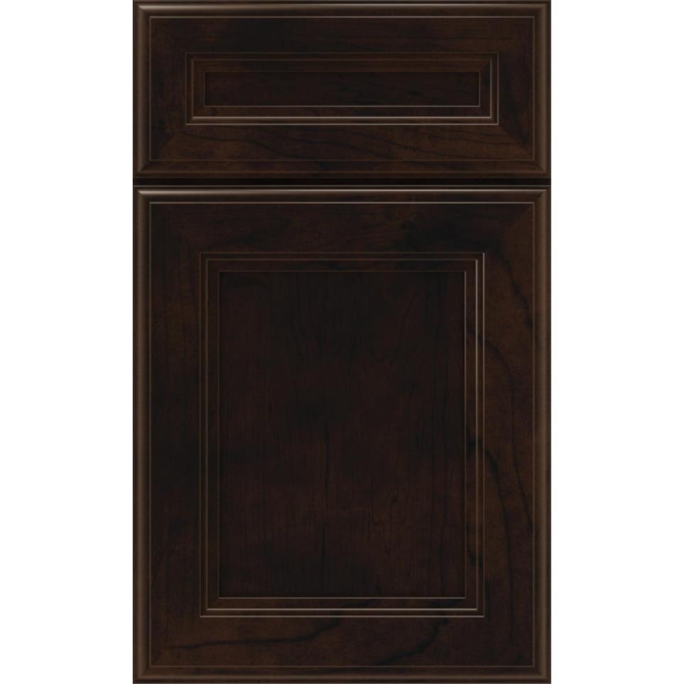 Square Mane Dark Finish Square Cabinets