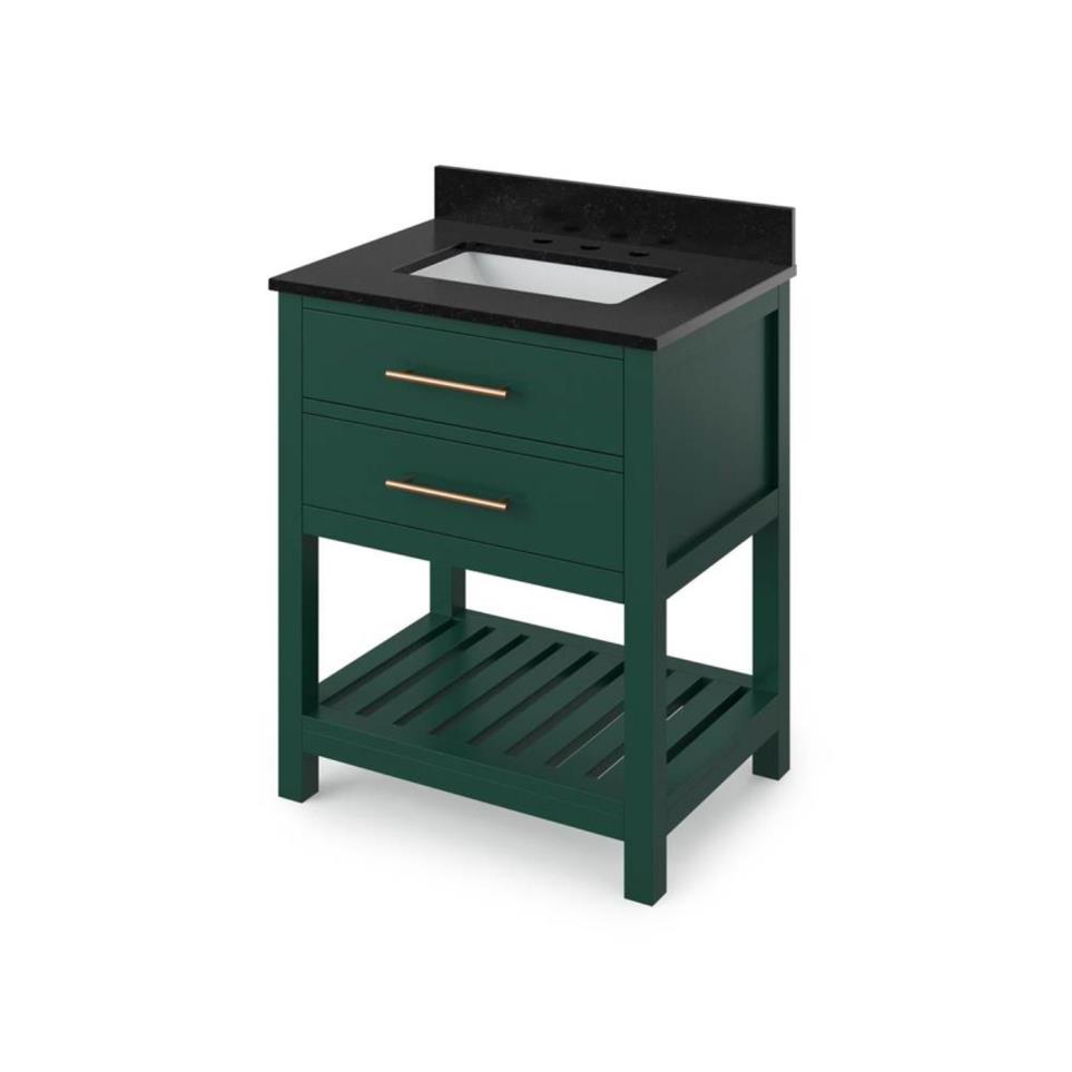 Base with Sink Top Green Green Vanities