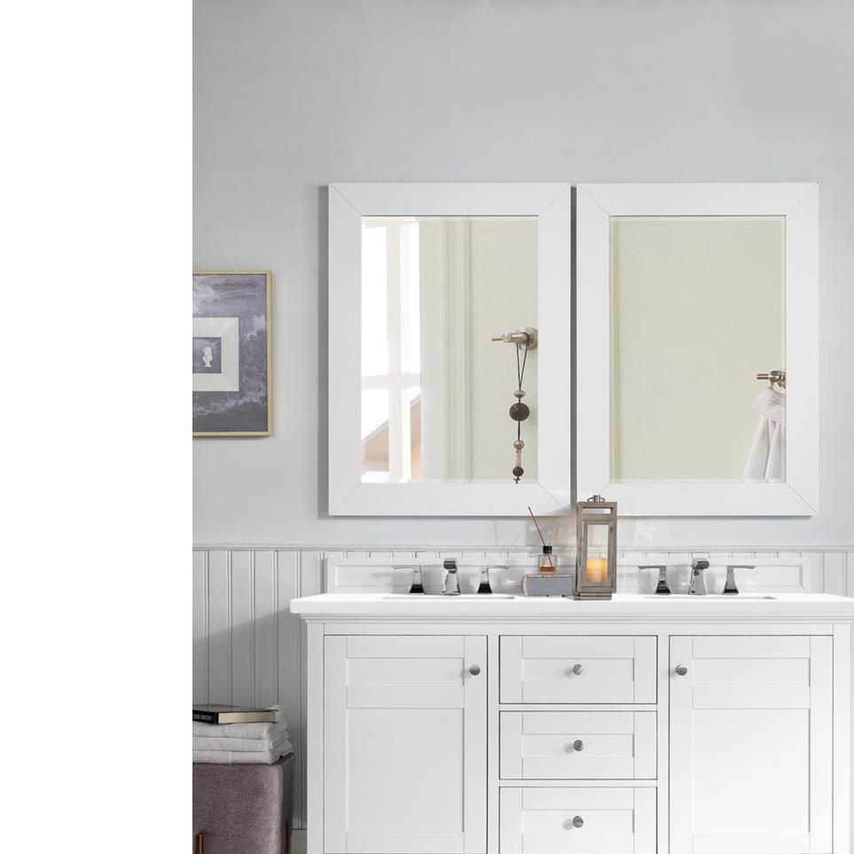 Base with Sink Top Bright White White Vanities