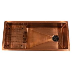 Brushed Stainless Copper Sinks