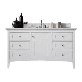 Base with Sink Top Bright  White White Vanities