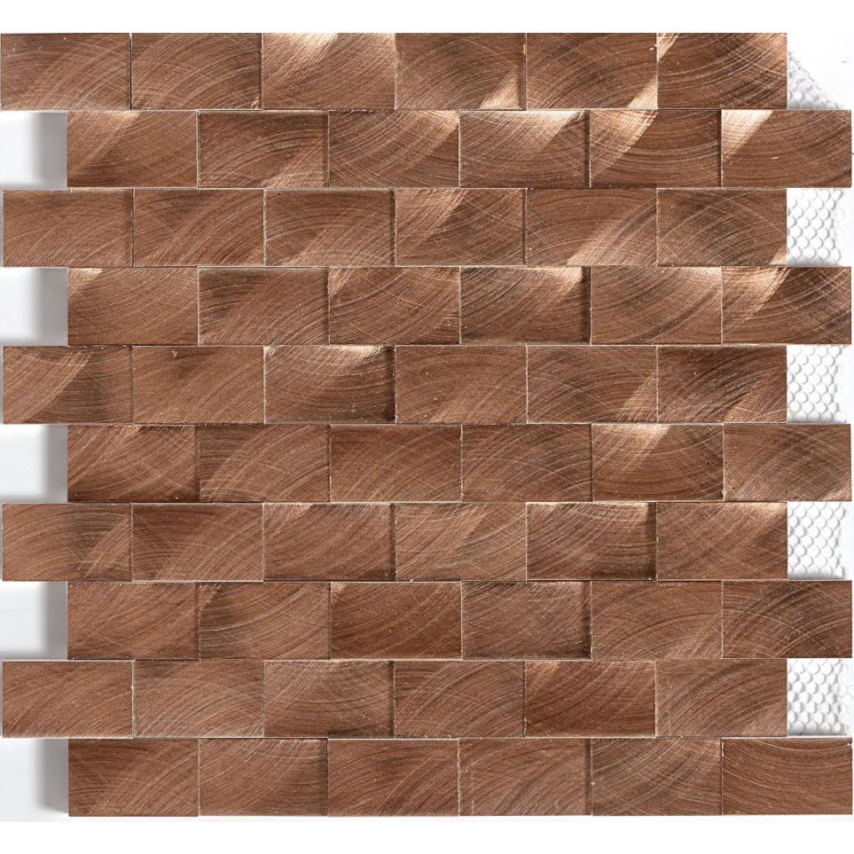 Mosaic Copper Satin Brown Tile