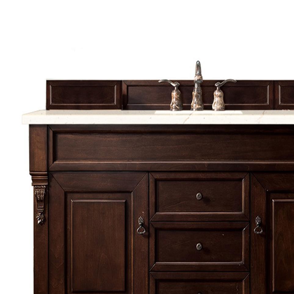 Base with Sink Top Burnished Mahogany Dark Finish Vanities