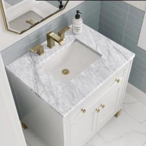 Base with Sink Top Glossy White White Vanities