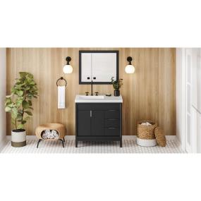 Base with Sink Top Black Grey / Black Vanities