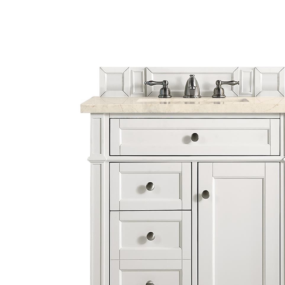 Base with Sink Top Bright White White Vanities