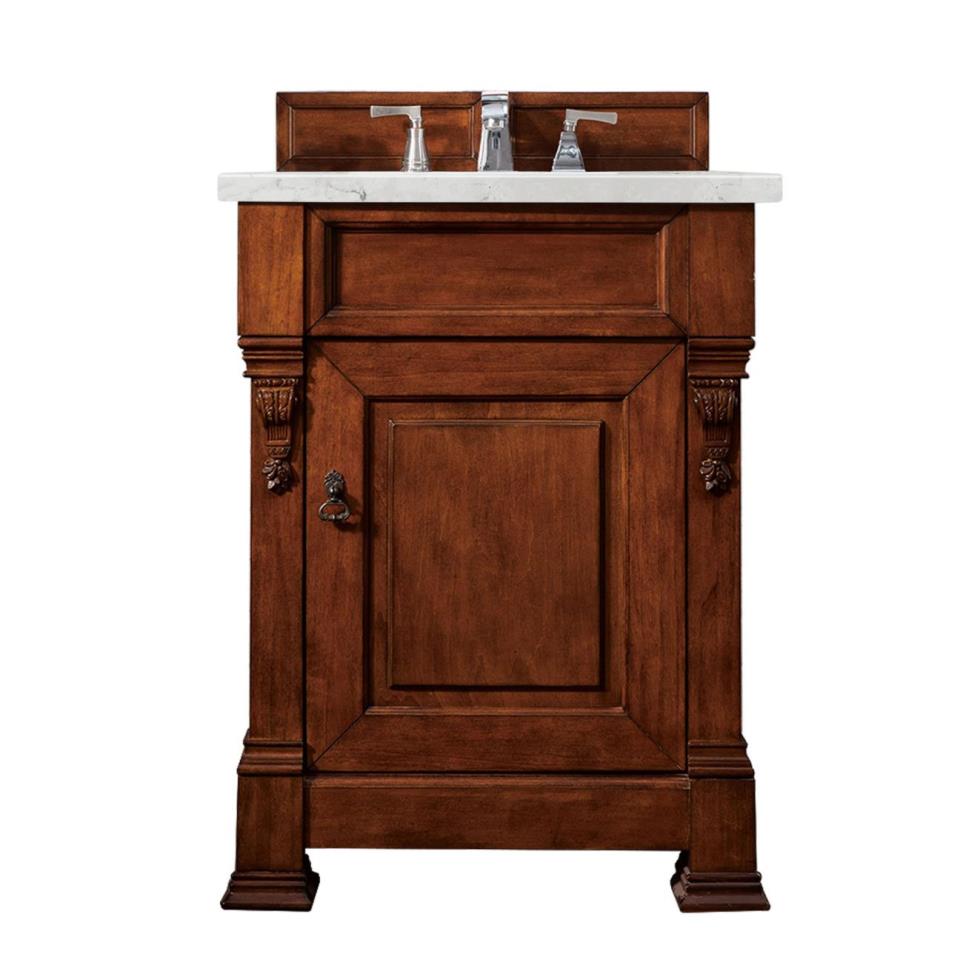 Base with Sink Top Warm Cherry Medium Finish Vanities