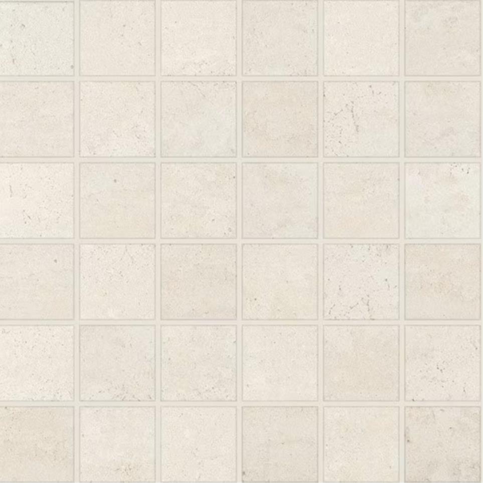 Mosaic Whimsical White Matte White Tile