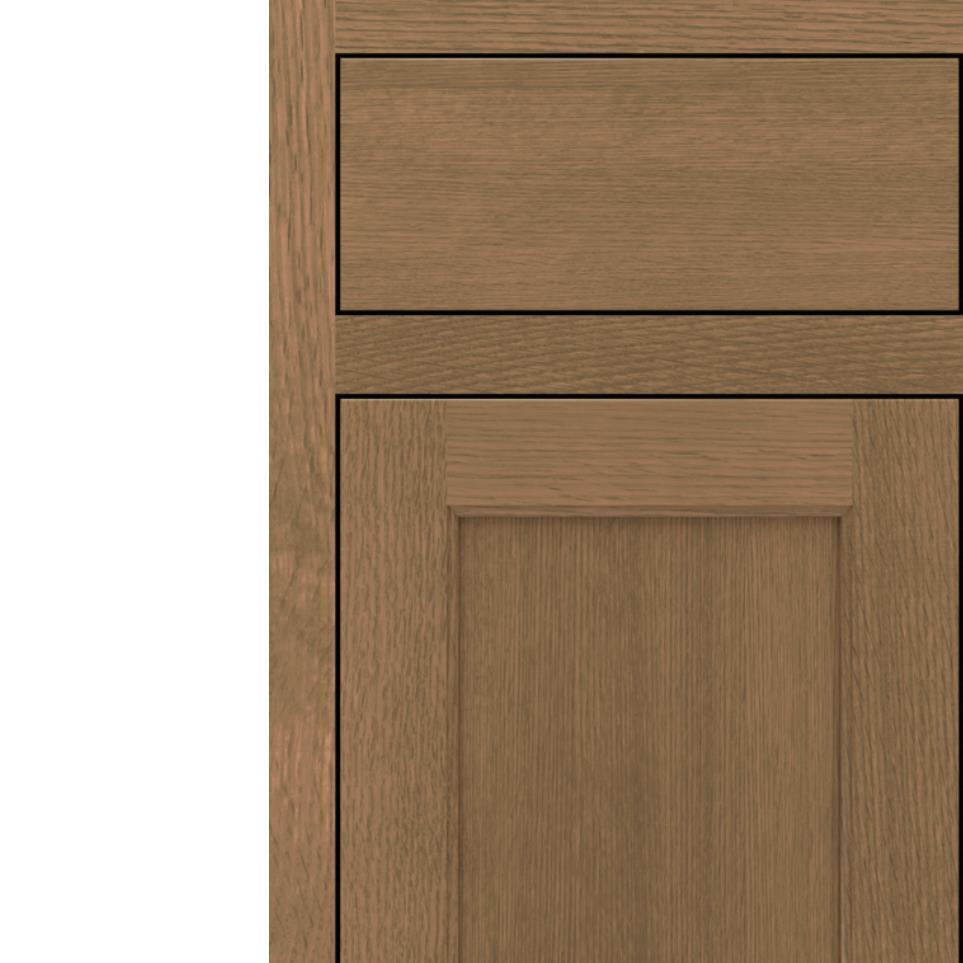 Square Gunny Medium Finish Square Cabinets