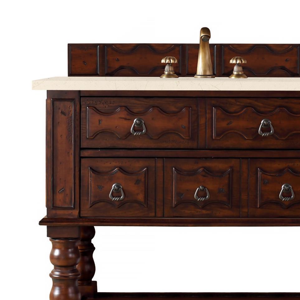 Base with Sink Top Aged Cognac Dark Finish Vanities