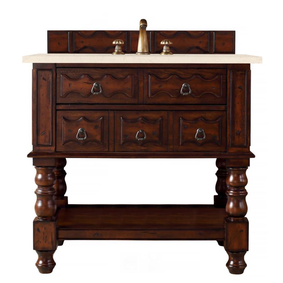 Base with Sink Top Aged Cognac Dark Finish Vanities