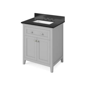 Base with Sink Top Grey Grey / Black Vanities