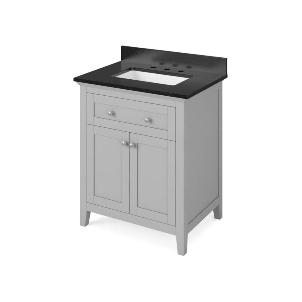 Base with Sink Top Grey Grey / Black Vanities