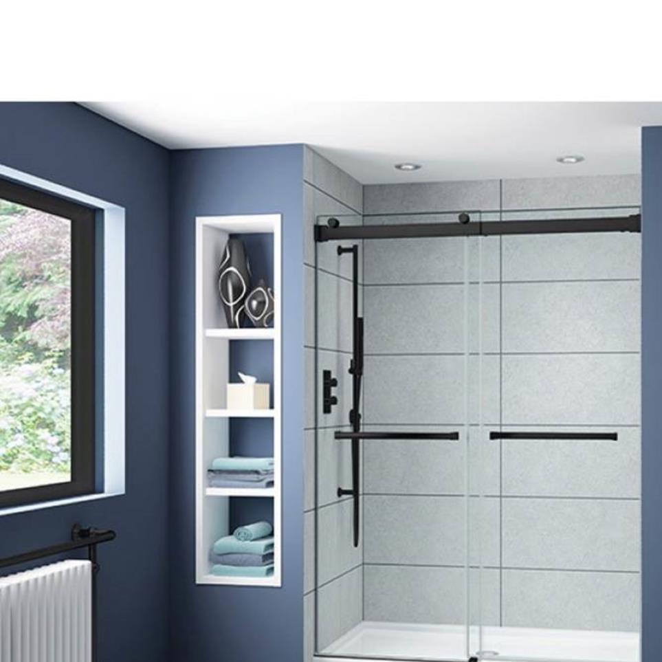 Door Matte Black Black Showers